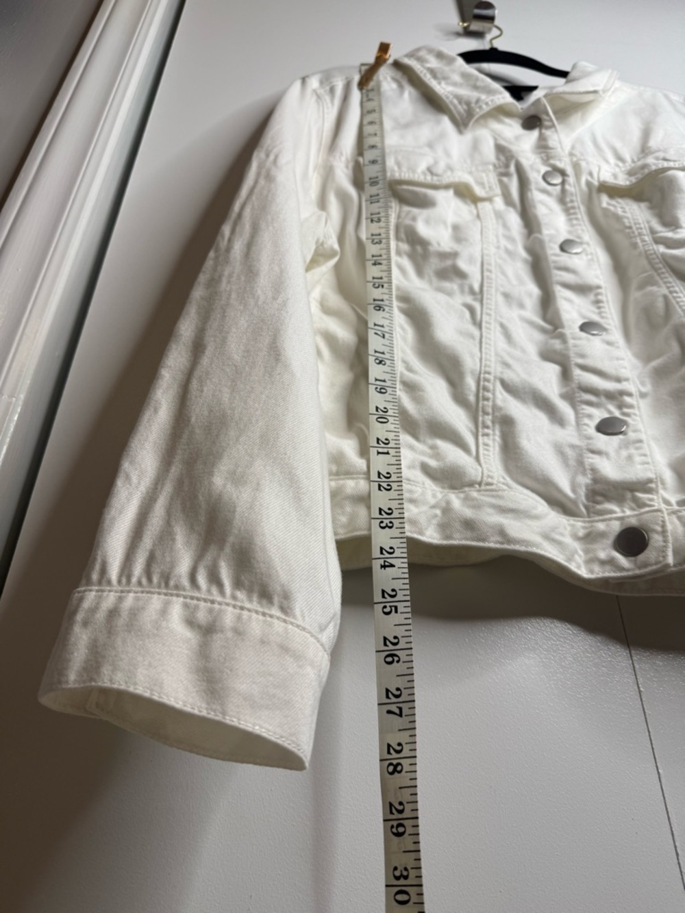 Lane Bryant Tencel Cotton Women's White Classic Button-Front Jacket Size 26 - Picture 4 of 5